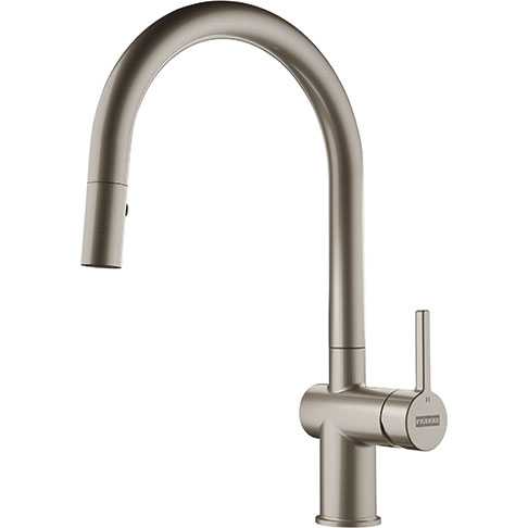 Смеситель для кухни Franke Active J с выдвижной лейкой и ламинарным потоком нержавеющая сталь 115.0653.402