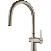 Смеситель для кухни Franke Active J с выдвижной лейкой и ламинарным потоком нержавеющая сталь 115.0653.402