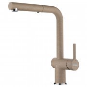 Смеситель для кухни Franke Active L с выдвижной лейкой и ламинарным потоком миндаль 115.0653.389