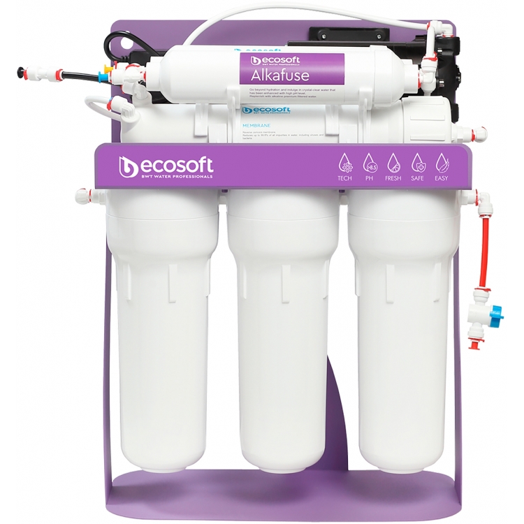 Система обратного осмоса Ecosoft P'Ure Alkafuse с помпой на станине MO675MALCPSECO