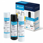 Комплект картриджей Ecosoft 1-2-3 для фильтра обратного осмоса CPV3ECOSTD