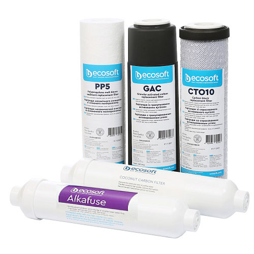 Комплект картриджів Ecosoft P'Ure Alkafuse 6 місяців CHV5PUREALC