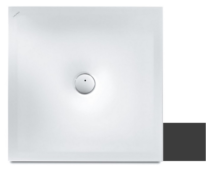 Душовий піддон Laufen Indura 90х90х2, 5 см емальована сталь з покриттям Antislip антрацит H2150716760401