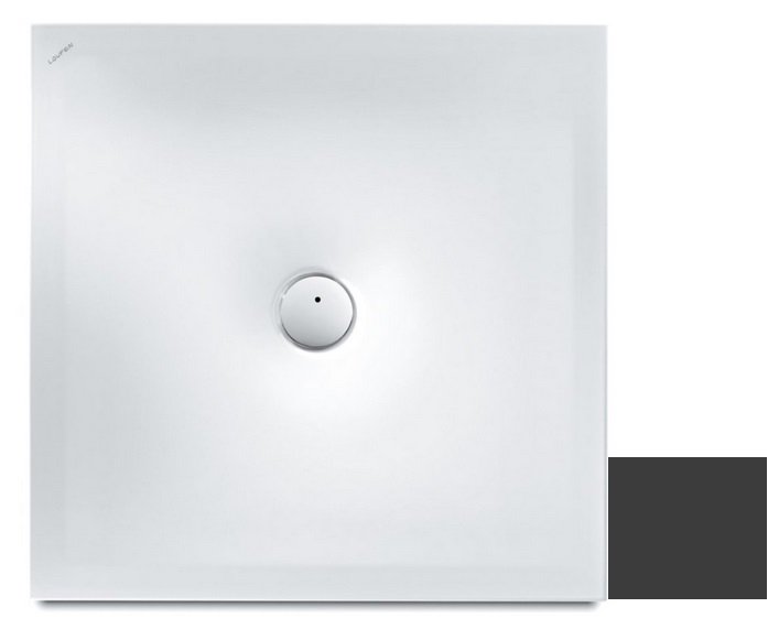Душевой поддон Laufen Indura 100х100х2,5 см эмалированная сталь с покрытием Antislip антрацит H2150726760401