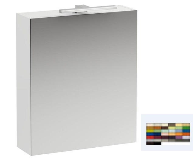 Дзеркальна шафка Laufen Base 60 см петлі праворуч з підсвічуванням МДФ/ДСП колір на вибір H4027521109991
