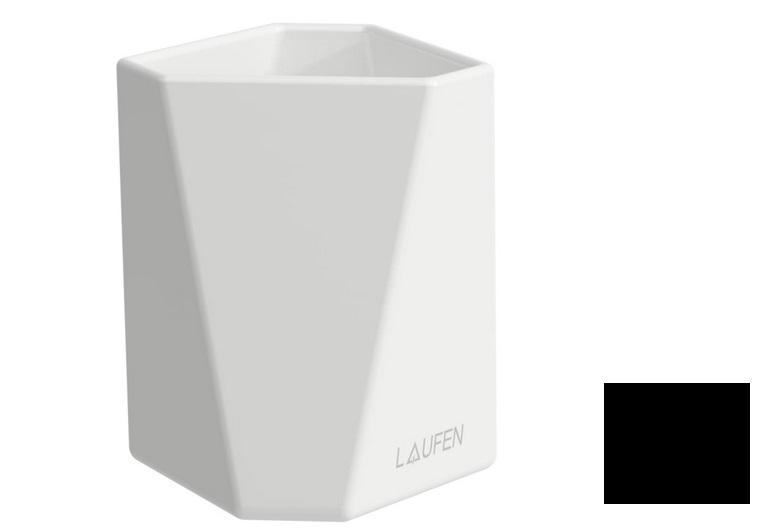 Склянка для зубних щіток Laufen Home Collection TRIO Cup кераміка чорний матовий H8777747160001