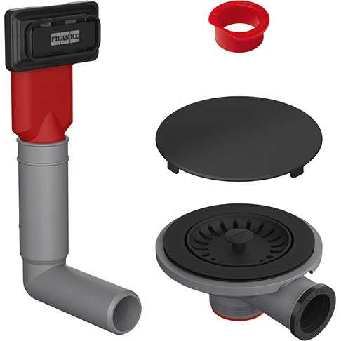 Сливная арматура для кухонной мойки Franke Color Line пластик черный матовый 112.0658.444