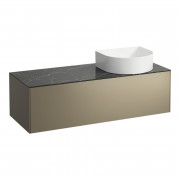 Тумба под раковину Laufen Sonar 120 см с отверстием справа МДФ/ДСП/керамогранит титан/черный мрамор H4054230341421