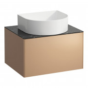 Тумба під раковину Laufen Sonar 60 см з отвором у центрі МДФ/ДСП/керамограніт мідь/чорний мармур H4054010341411