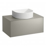 Тумба под раковину Laufen Sonar 80 см с отверстием в центре МДФ/ДСП титан H4054110340421
