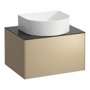 Тумба под раковину Laufen Sonar 60 см с отверстием в центре МДФ/ДСП/керамогранит золото/черный мрамор H4054010341401
