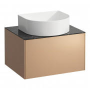 Тумба под раковину Laufen Sonar 60 см с отверстием в центре МДФ/ДСП/керамогранит медь/черный мрамор H4054010341411