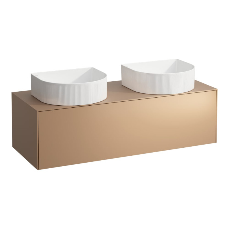 Тумба під 2 раковини Laufen Sonar 120 см з 2 отворами МДФ/ДСП мідь H4054240340411