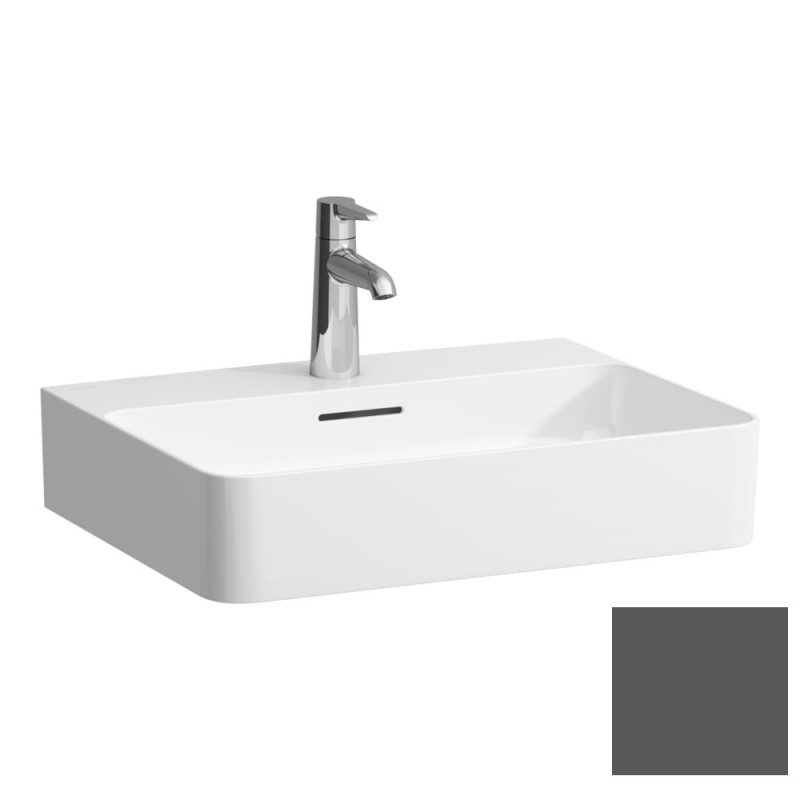 Раковина для ванной Laufen Val 65х42 см с 1 отверстием керамика графит матовый H8102847581041