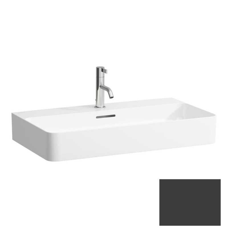 Раковина для ванної Laufen Val 75х42 см з 1 отвором графіт матовий H8102857581041