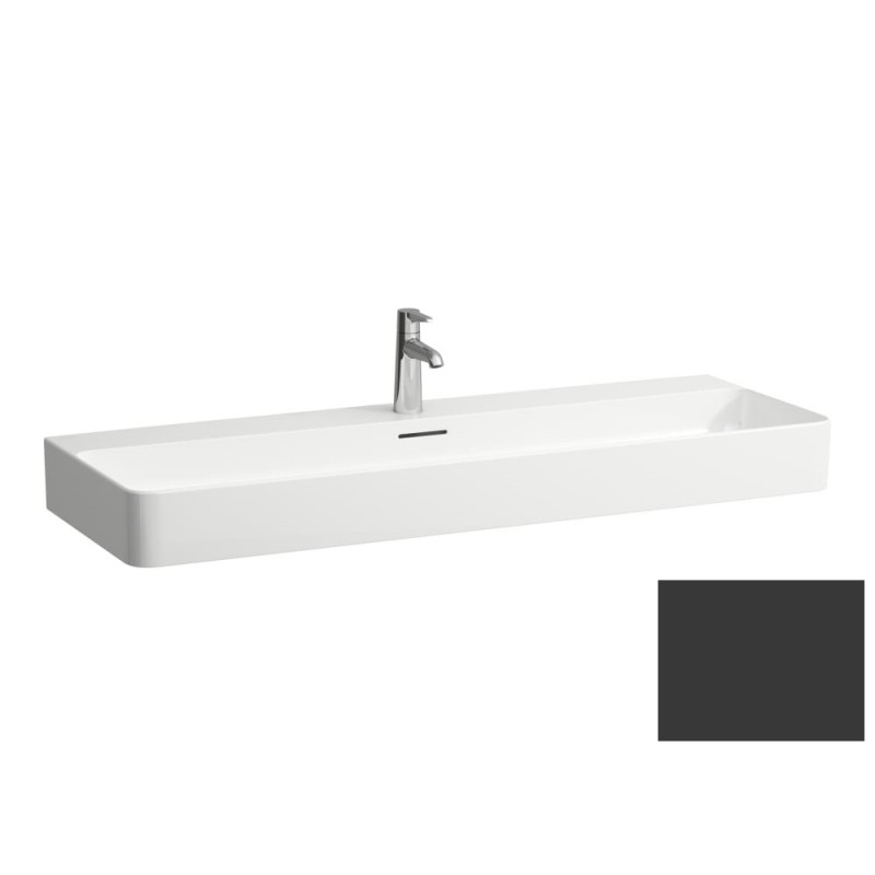 Раковина для ванной Laufen Val 120х42 см с 1 отверстием керамика графит матовый H8102897581041