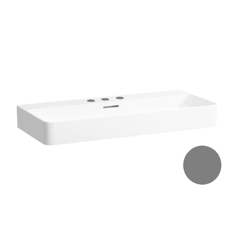 Раковина для ванної Laufen Val 75х42 см без отворів під змішувач кераміка графіт матовий H8102857581091