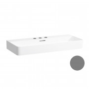 Раковина для ванной Laufen Val 75х42 см без отверстий под смеситель керамика графит матовый H8102857581091