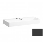 Раковина для ванной Laufen Val 95х42 см с 3 отверстиями под смеситель керамика графит матовый H8102877581081