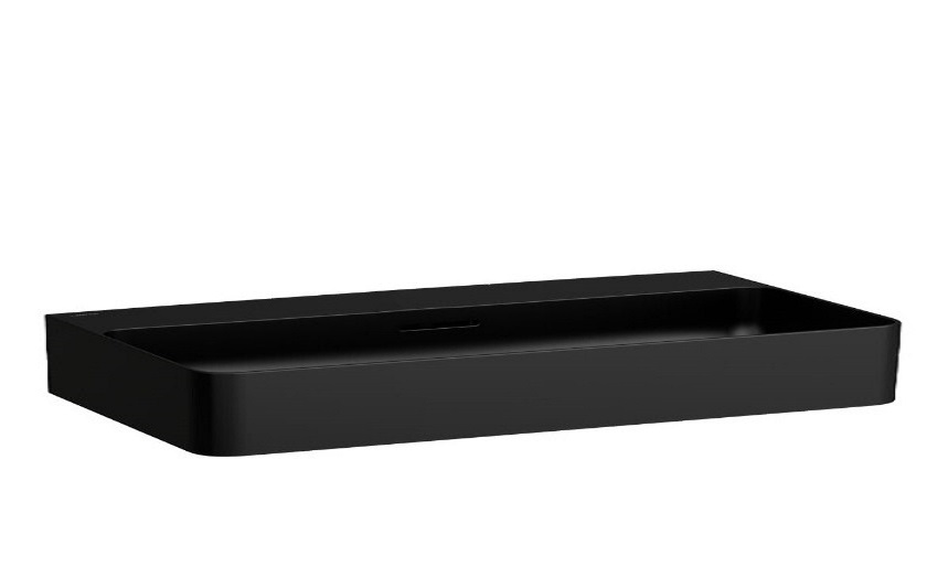 Раковина для ванной Laufen Val 120х42 см без отверстий под смеситель керамика черный матовый H8102897161091