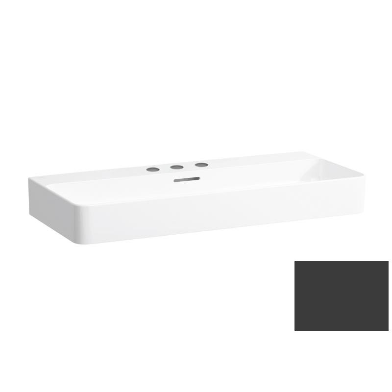 Раковина для ванной Laufen Val 95х42 см с 3 отверстиями под смеситель керамика графит матовый H8102877581081