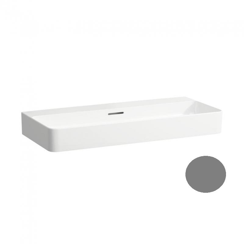 Раковина для ванной Laufen Val 120х42 см без отверстий под смеситель керамика графит матовый H8102897581091