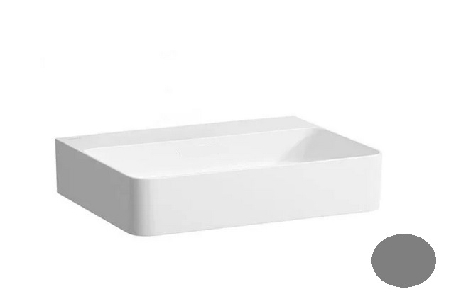 Раковина для ванної Laufen Val 55х42 см без отворів під змішувач кераміка графіт матовий H8102827581121