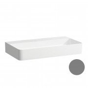 Раковина для ванной Laufen Val 75х42 см без отверстий под смеситель керамика графит матовый H8102857581121