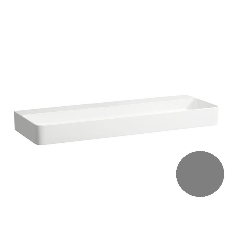 Раковина для ванной Laufen Val 120х42 см без отверстий под смеситель керамика графит матовый H8102897581121