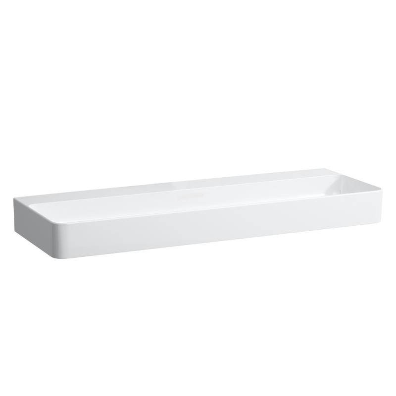 Раковина для ванної Laufen Val 120х42 см без отворів під змішувач білий кераміка з покриттям LCC H8102894001121