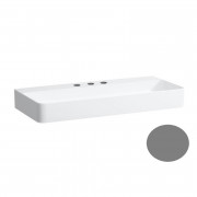 Раковина для ванной Laufen Val 120х42 см с 3 отверстиями под смеситель керамика графит матовый H8102897581581