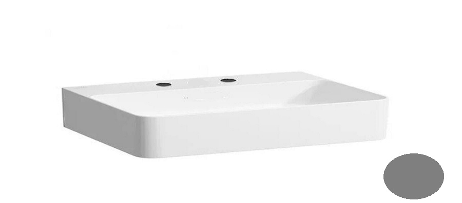 Раковина для ванной Laufen Val 120х42 см с 2 отверстиями под смеситель керамика графит матовый H8102897581151