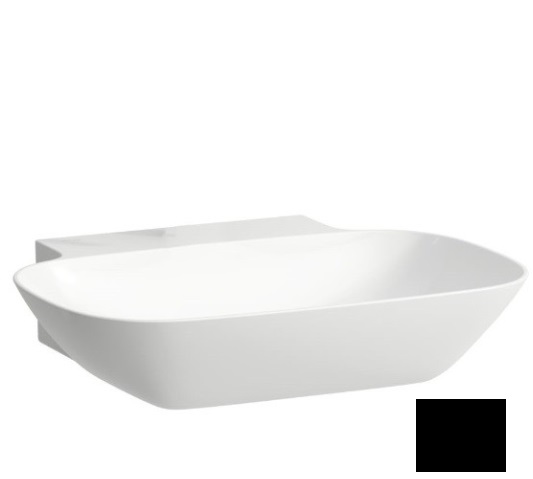 Раковина для ванної Laufen Ino 56х45 см без отворів під змішувач кераміка чорний матовий H8103027161121