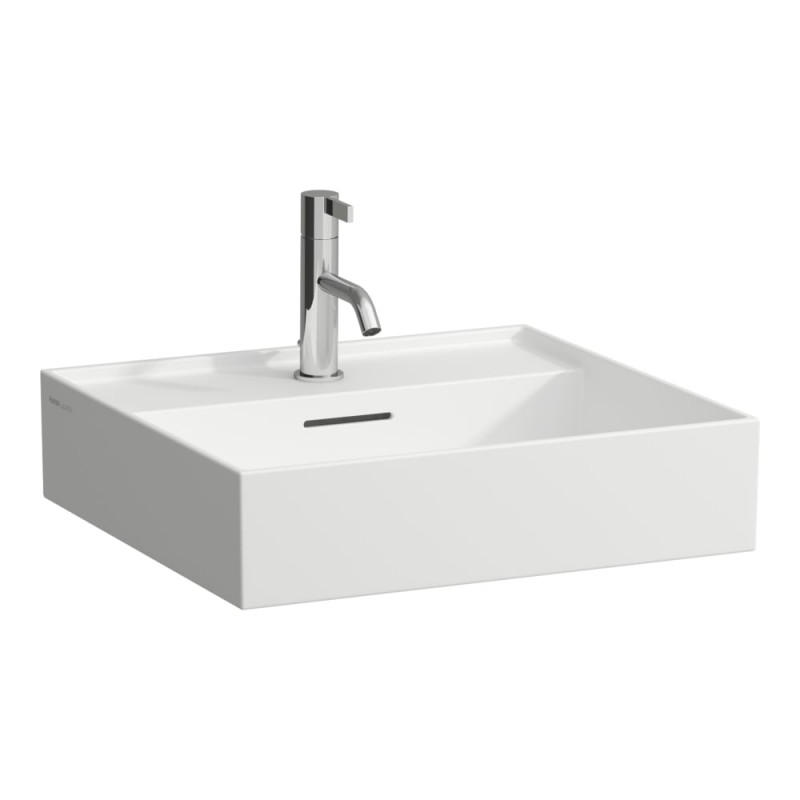 Раковина для ванной Laufen Kartell 50х46 см с 1 отверстием под смеситель керамика белый с покрытием LCC H8103324001041