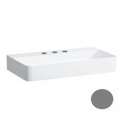 Раковина для ванной Laufen Val 75х42 см с 3 отверстиями под смеситель керамика графит матовый H8102857581581