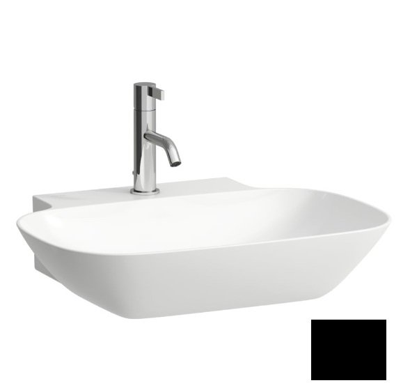 Раковина для ванной Laufen Ino 56х45 см с 1 отверстием под смеситель керамика черный матовый H8103027161111