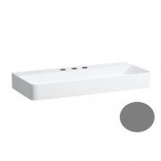 Раковина для ванної Laufen Val 95х42 см із 3 отворами під змішувач кераміка графіт матовий H8102877581581