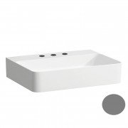 Раковина для ванной Laufen Val 65х42 см с 3 отверстиями под смеситель керамика графит матовый H8102847581581