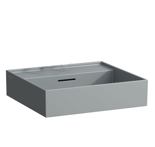 Раковина для ванної Laufen Kartell 60х46 см без отвору під змішувач кераміка графіт матовий H8103337581091
