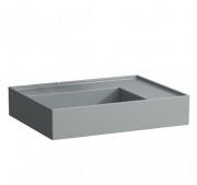 Раковина для ванної Laufen Kartell 60х46 см із прихованим зливом без отвору кераміка графіт матовий H8103347581121