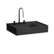 Раковина для ванной Laufen Kartell 60х46 см со скрытым сливом с 3 отверстиями керамика черный глянцевый H8103340201581