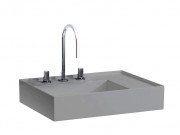 Раковина для ванной Laufen Kartell 60х46 см со скрытым сливом с 3 отверстиями керамика графит матовый H8103347581581