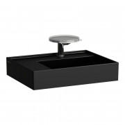 Раковина для ванной Laufen Kartell 60х46 см со скрытым сливом с 1 отверстием керамика черный матовый H8103357161111
