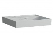 Раковина для ванної Laufen Kartell 80х46 см без отворів під змішувач кераміка сірий матовий H8103367591091