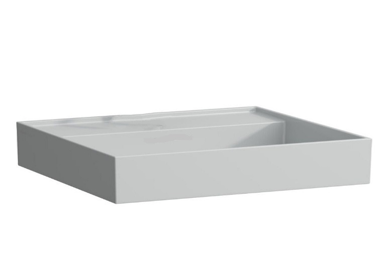 Раковина для ванной Laufen Kartell 80х46 см без отверстий под смеситель керамика серый матовый H8103367591121