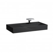 Раковина для ванной Laufen Kartell 90х46 см полка слева c 1 отверстием керамика черный глянцевый H8103390201111