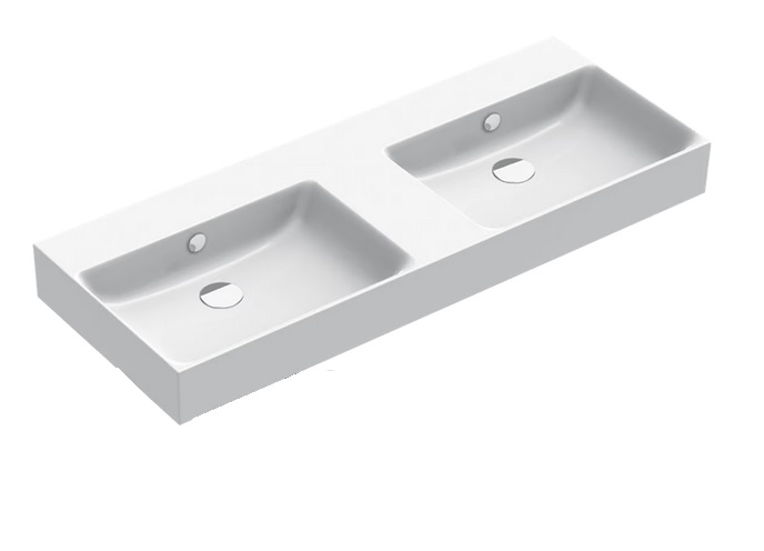 Раковина для ванной Catalano New Premium 120x47 см двойная белый глянцевый 112VPUPD00