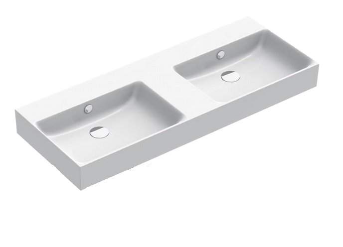 Раковина для ванної Catalano New Premium 120x47 см подвійна білий глянцевий 112VPUPD00