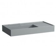 Раковина для ванной Laufen Kartell 90х46 см полка справа без отверстий под смеситель керамика графит матовый H8103387581121