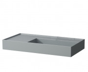 Раковина для ванной Laufen Kartell 90х46 см полка слева без отверстий под смеситель керамика графит матовый H8103397581121